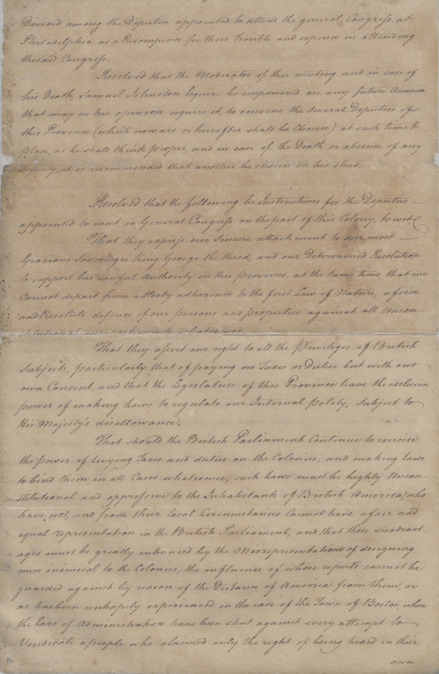 New Bern Resolves, 27 August 1774 Page 8