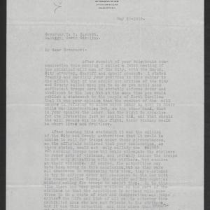 Letter from Edwin T. Cansler to Thomas W. Bickett, May 29 1919, page 1