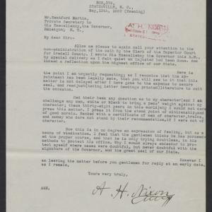 Letter from A. H. Nixon to Santford Martin, May 13, 1920