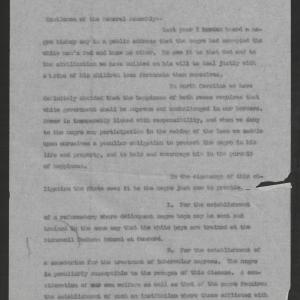 Seventh Message of Gov. Thomas W. Bickett to the Special Session of the General Assembly of 1920, August 23, 1920, page 1