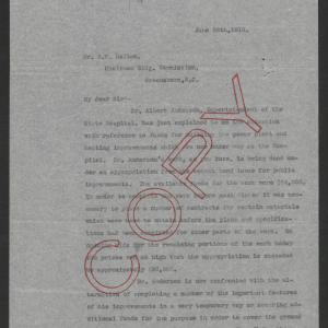 Letter from Thomas W. Bickett to Robert F. Dalton, June 26, 1918, page 1