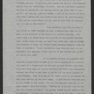 Message of Governor Thomas W. Bickett to the General Assembly, March 3, 1919, page 1