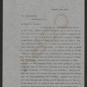 Letter from Thomas W. Bickett to Angus D. MacLean, January 22, 1918, page 1