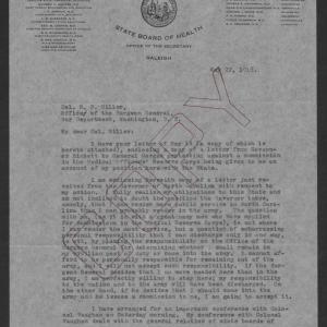 Letter from Watson S. Rankin to Reuben B. Miller, May 22, 1918, page 1