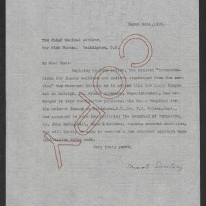Letter from Santford Martin to Charles E. Banks, March 25, 1919