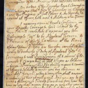Letter from Arthur Dobbs to John Dalrymple, 31 March 1755