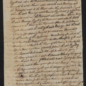 Deposition of Thomas Harrison Sr., 14 July 1777, page 1