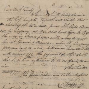 Deposition of Samuel Smith, 26 August 1777