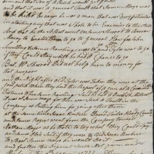 Deposition of Thomas Best, 9 September 1777, page 1