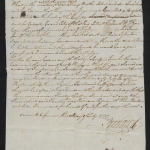 Deposition of John Collins, 5 July 1777, page 1