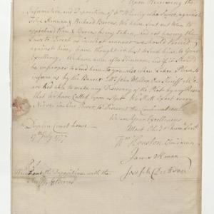 Letter from William Houston, James Kenan, and Joseph Dickson to Richard Caswell, 17 July 1777, page 1