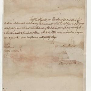 Letter from William Brimage to Richard Caswell, 11 October 1777, page 1