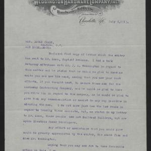 Letter from Nuchols to Craig, July 6, 1913