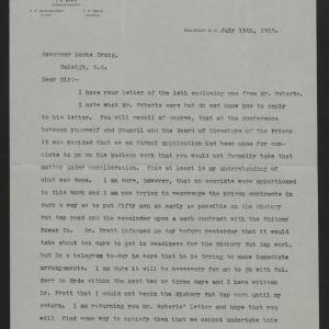 Letter from Mann to Craig, July 15, 1913, page 1