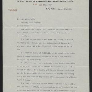 Letter from Breese to Craig, August 15, 1913, page 1