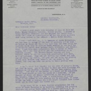 Letter from Varner to Craig, October 13, 1913, page 1