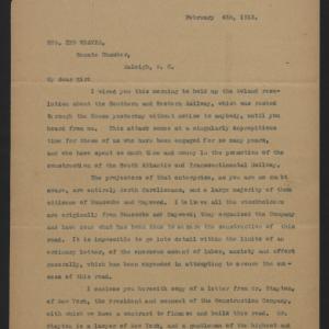 Letter from Davidson to Weaver, February 4, 1913, page 1