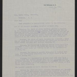 Letter from Rector to Craig, March 21, 1913, page 1