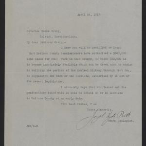 Letter from Pratt to Craig, April 26, 1913