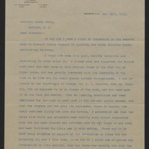 Letter from Mann to Craig, May 19, 1913, page 1