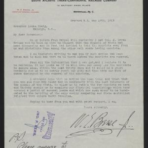 Letter from Breese to Craig, May 19, 1913