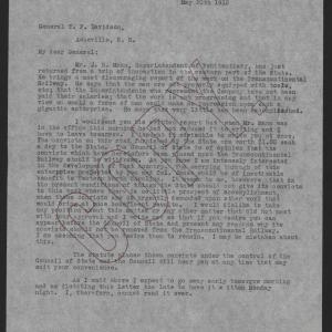 Letter from Craig to Davidson, May 20, 1913, page 1