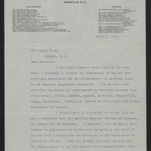 Letter from Powell to Craig, April 6, 1914, page 1