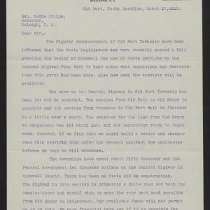 Letter from Rhodes to Craig, March 16, 1915, page 1