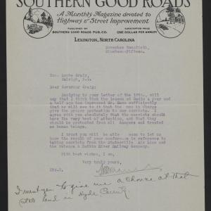 Letter from Varner to Craig, November 20, 1915