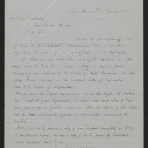 Letter from Summerell to Craig, November 25, 1915