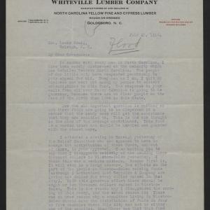 Letter from O'Berry to Craig, July 27, 1916, page 1