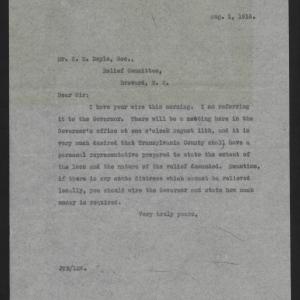 Letter from Bailey to Doyle, August 1, 1916