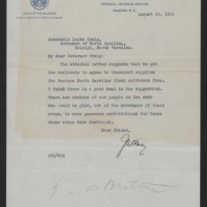 Letter from Bailey to Craig, August 10, 1916