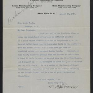 Letter from Hutchison to Craig, August 12, 1916