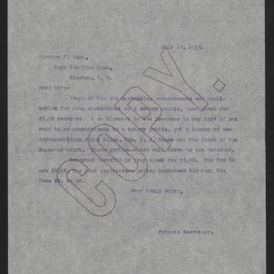 Letter from Kerr to Dunn, July 14, 1913