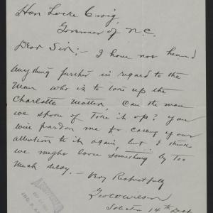 Letter from Wilson to Craig, September 15, 1913