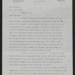 Letter from Watson to Craig, May 21, 1915, page 1