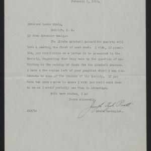 Letter from Pratt to Craig, February 1, 1916