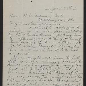 Letter from Denning to Godwin, June 28, 1916, page 1