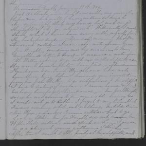 Diary Entry from Margaret Eliza Cotten, 11 January 1854, Page 1