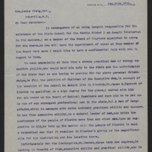 Letter from Kent to Craig, December 30, 1912, page 1