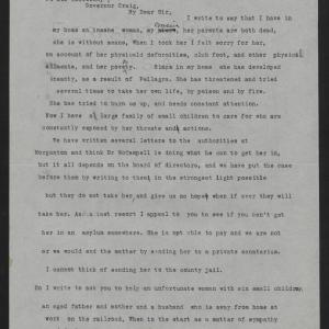 Letter from Gerrey to Craig, March 30, 1913, page 1