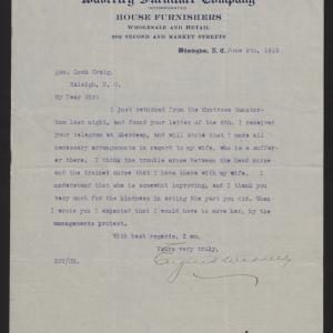 Letter from Waddell to Craig, June 9, 1913