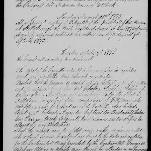 Extract from Journal of the North Carolina Provincial Congress, August-September 1776, page 1