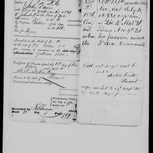 Docket for Widow's Pension from the U.S. Pension Office for Margaret Kinder, 28 December 1844