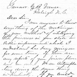 Page 1 of Letter from Albert S. Berry to ZBV December 11 1877