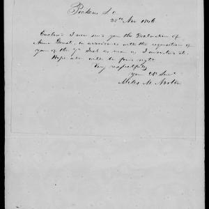 Letter from Miles M. Norton to James L. Edwards, 28 November 1846, page 1