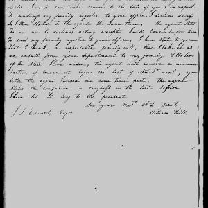 Letter from William Hill to James L. Edwards, 9 October 1840