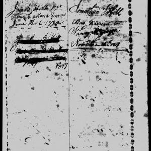 Family Record for John Hill and Huldah Hill, 4 February 1749-28 August 1840, page 4