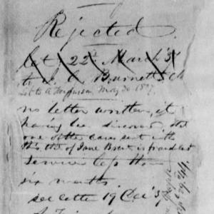 Docket for Pension from the U.S. Pension Office for Lydia Ray, 19 December 1837